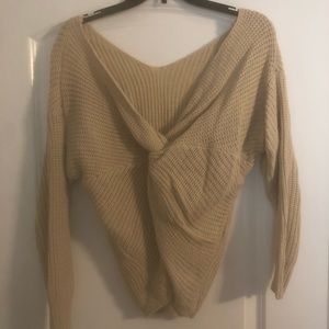 Tie knot back sweater